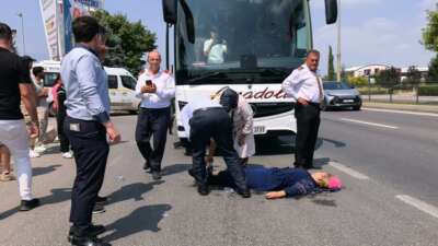 Bursa’nın İnegöl ilçesinde yolcu otobüsünün
