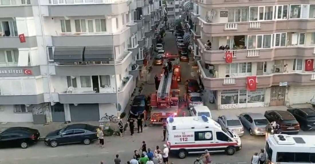 Bursa’da korkutan ev yangını Bursa’nın Gemlik ilçesinde bir
