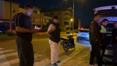 İnegöl'de trafik ekiplerinin durdurduğu plakasız