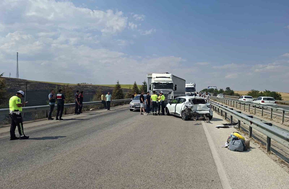 Anız yangını kazaya yol açtı: 13 araç çarpıştı