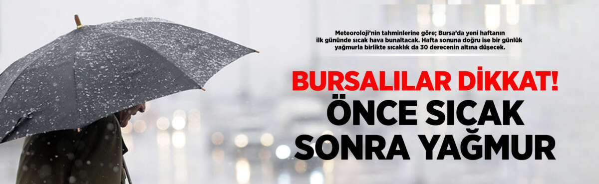 Meteoroloji’nin tahminlerine göre; Bursa’da yeni