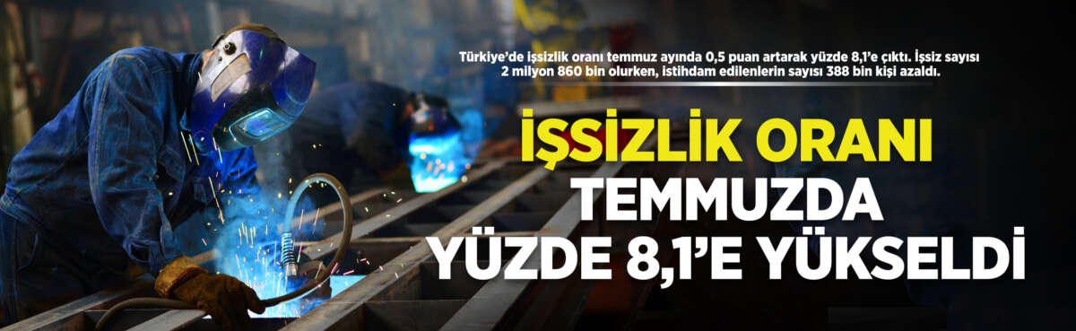 Türkiye’de işsizlik oranı temmuz ayında