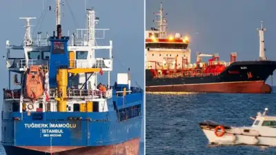 Silivri açıklarında iki geminin çarpışması