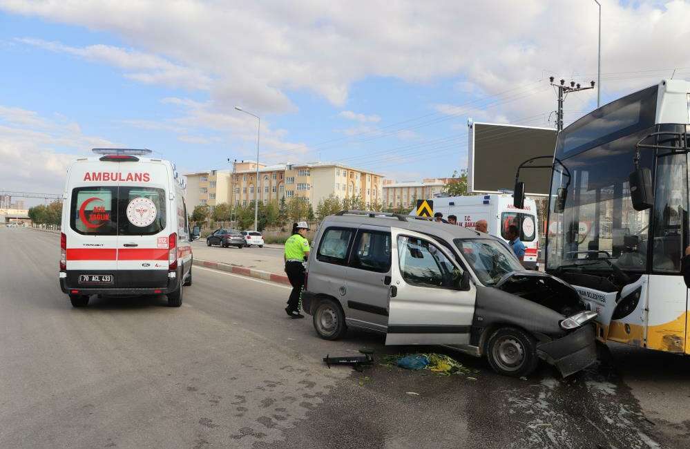 Karaman'da halk otobüsü ile
