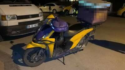  Bolu'da taksi ile motosikletin