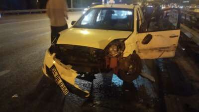 Ümraniye Şile Otoyolu'nda dört aracın