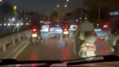 Bursa'da motosiklet sürücüleri ile bir