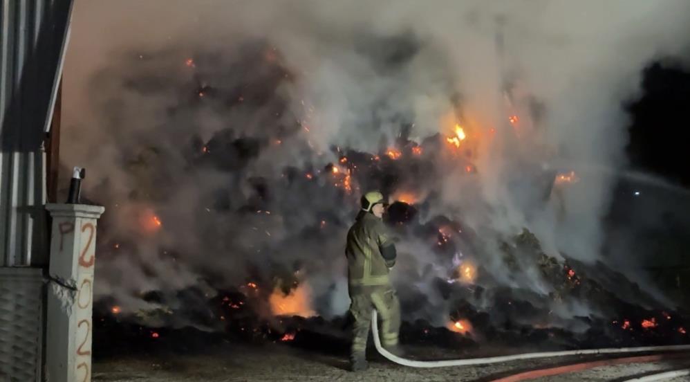 Bursa’nın Kestel ilçesinde samanlıkta