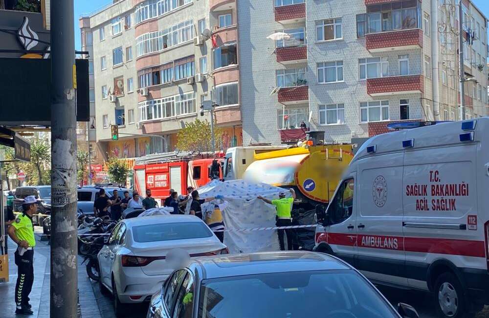 Su tankerinin altında kalan kadın hayatını kaybetti İstanbul Küçükçekmece’de yolun karşısına