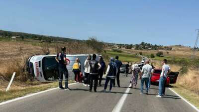 Kırklareli’nin Pehlivanköy ilçesinde ambulans ile