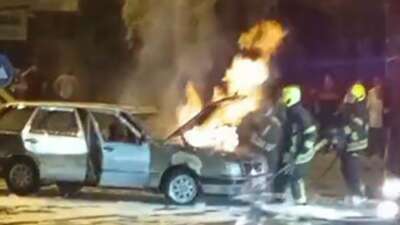 Mersin’de seyir halindeki otomobil alev