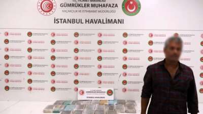 İstanbul Havalimanı'nda ele geçirilen 206
