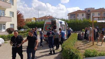 Bursa’nın İnegöl ilçesinde bir apartman