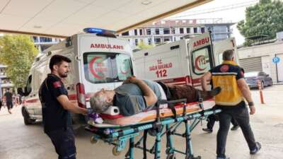 Bursa'nın İnegöl ilçesinde evinin çatısına
