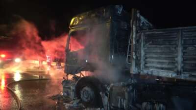 Amasya'da seyir halindeyken kupa kısmından