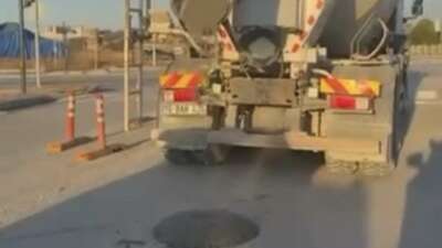  Bursa'da seyir halindeki beton