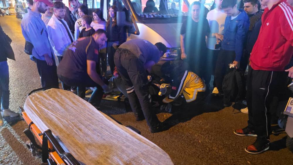 Anne ve oğluna motosiklet çarptı Zonguldak’ın Ereğli ilçesinde yolun