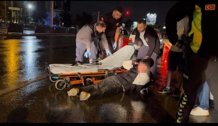 Bursa’da yağışlı hava kazaya neden oldu! Bursa’da yağış nedeniyle kayganlaşan