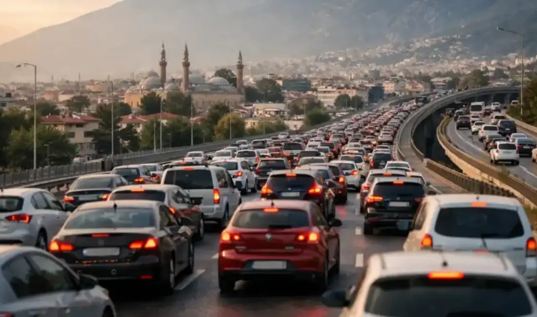Bursa’da trafik kaderimiz mi olacak? Bursa’da sabah evden çıkan bir