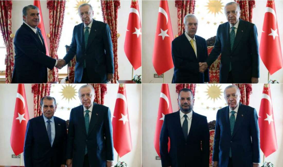 Erdoğan, kulüp başkanlarıyla bir araya geldi Cumhurbaşkanı Recep Tayyip Erdoğan,