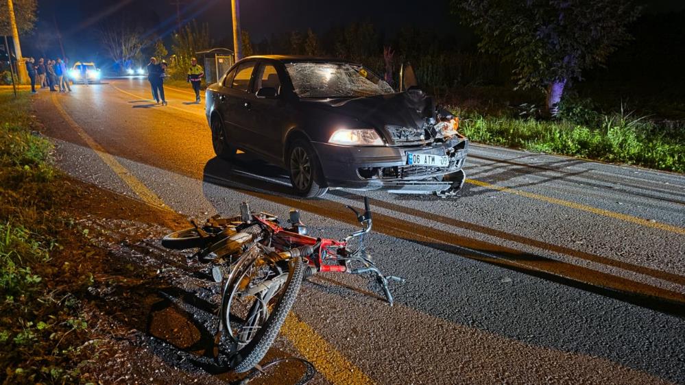 Sakarya'nın Akyazı ilçesinde motosiklet