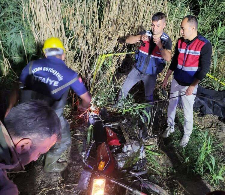 Motosiklet göle uçtu: 1 ölü Aydın’ın Yenipazar ilçesinde motosikletin