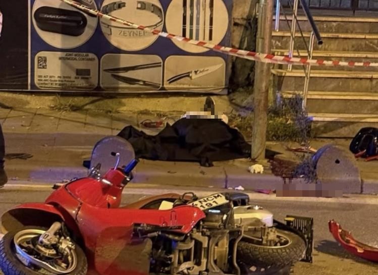 Motosiklet kazasından kahreden haber! Beykoz’da kontrolünü kaybederek kaldırım
