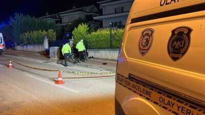 Bursa'da direksiyon hakimiyetini kaybeden motosiklet