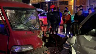 Kayseri'nin Melikgazi ilçesinde pikap ile