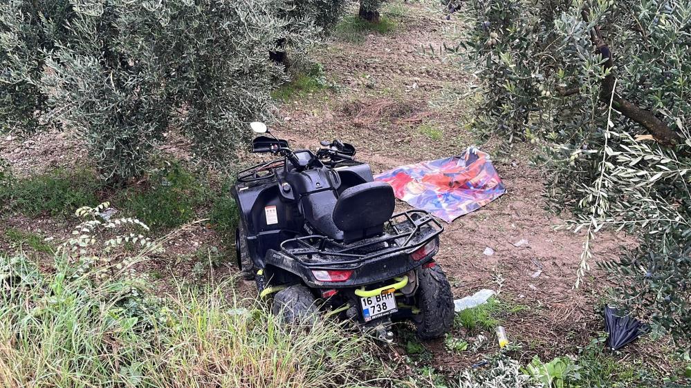 Bursa’da ATV tarlaya uçtu Bursa'da patika yolda seyir