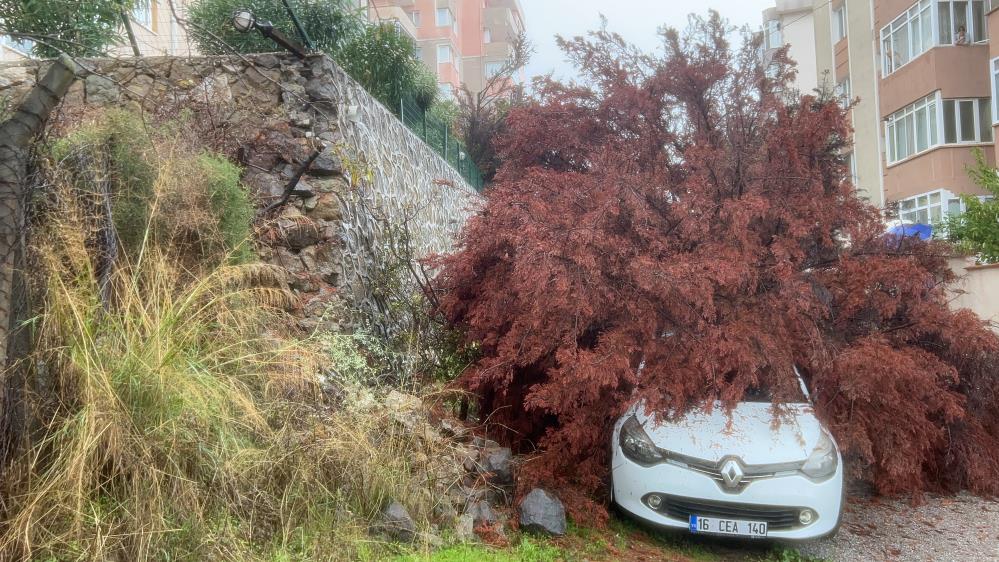 Bursa'da şiddetli yağışın etkisiyle