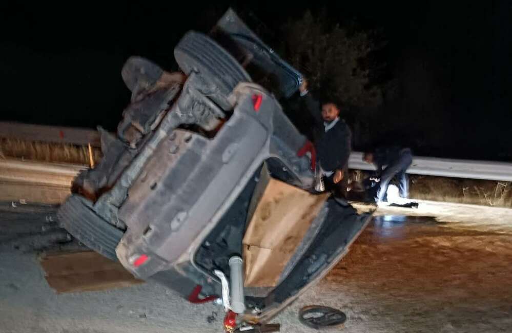 Malatya-Hekimhan karayolunda beton mikseri