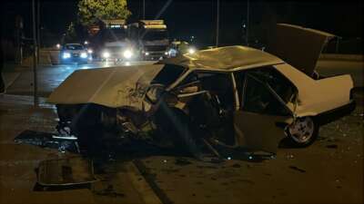 Konya’da 2 otomobilin çarpışması sonucu