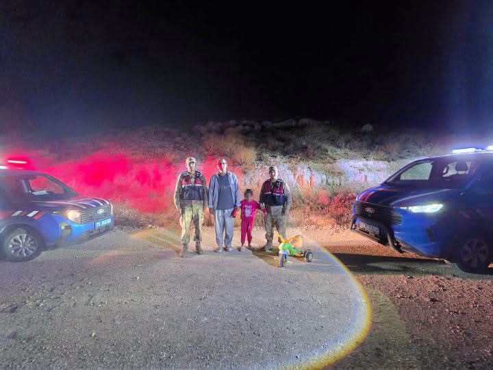 6 yaşındaki otizmli çocuk dronla bulundu Kilis'in Elbeyli ilçesinde