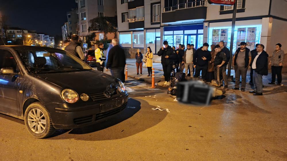 Otomobilin çarptığı kurye yaralandı Samsun’un Bafra ilçesinde otomobilin