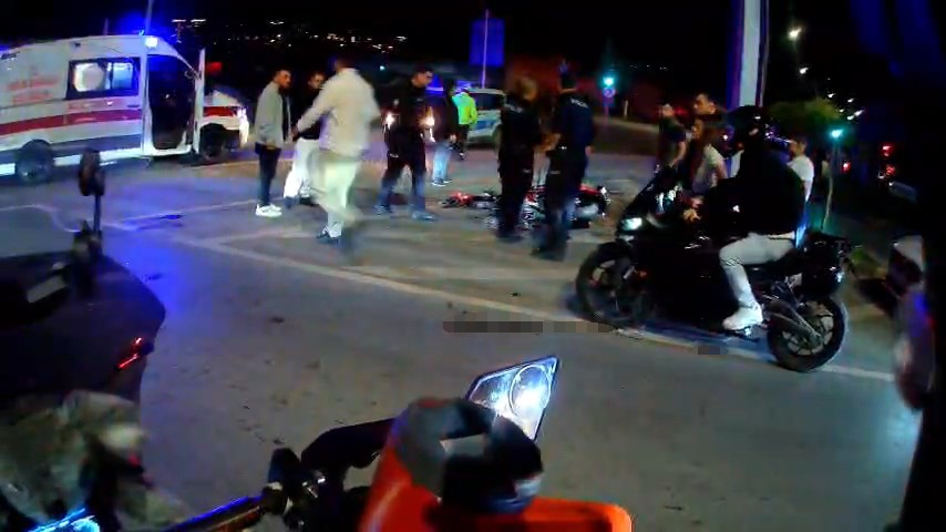 Motosiklet devrildi, sürücü yaralandı Samsun'un Canik ilçesinde kontrolden