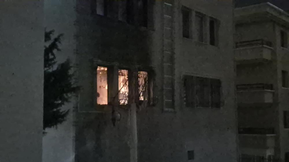 Bir dairenin doğal gazı patladı Ankara'nın Çankaya ilçesinde,