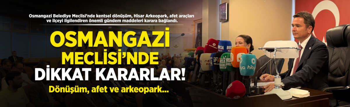 Osmangazi Belediyesi Ekim Ayı Olağan
