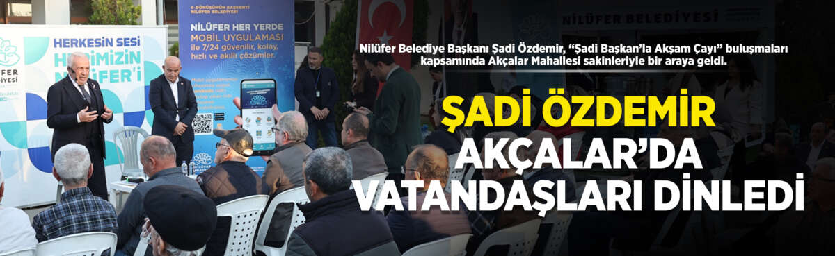 Nilüfer Belediye Başkanı Şadi Özdemir,