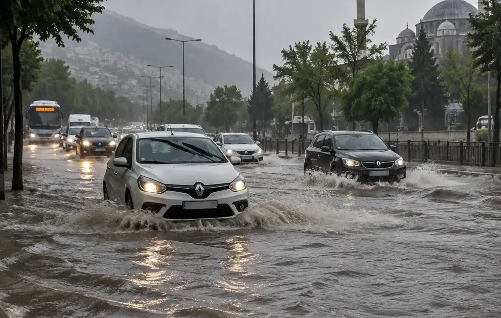 Karaman'da aniden bastıran ve yaklaşık
