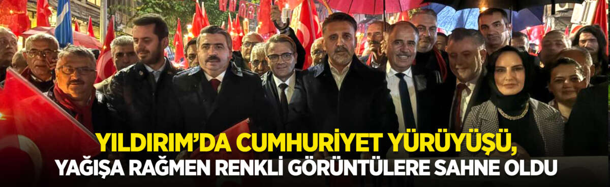 Yıldırım’da Cumhuriyet’in 103. yılı, yağmura