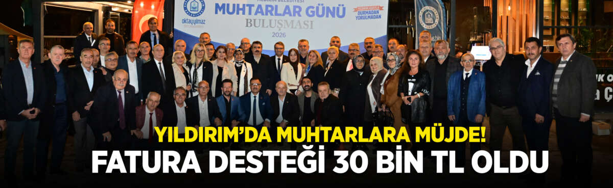Yıldırım Belediye Başkanı Oktay Yılmaz,