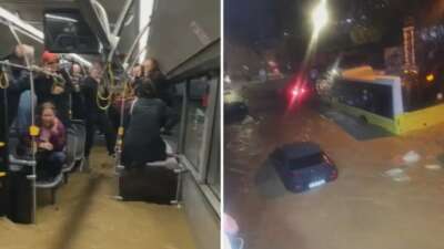 İstanbul'da etkisini artıran sağanak yağış,